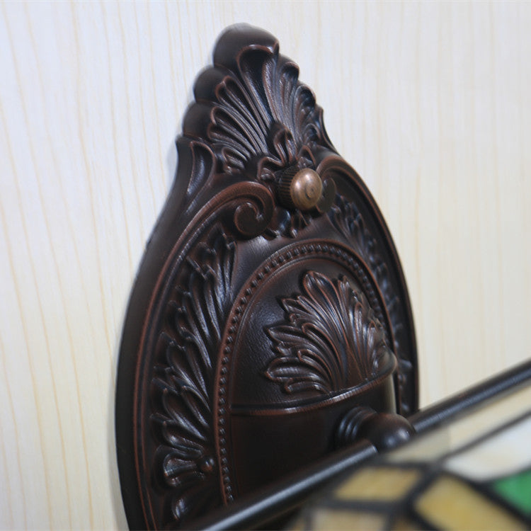 Tiffany Zinc Stained Glass 1-Light Wall Sconce Lamp