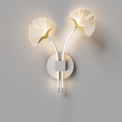 Ginkgo Leaf Iron Aluminium Acrylic LED Wall Sconce Lamp