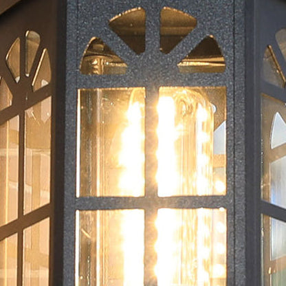 Aluminum Design Glass 1-Light Waterproof Wall Sconce Lamp