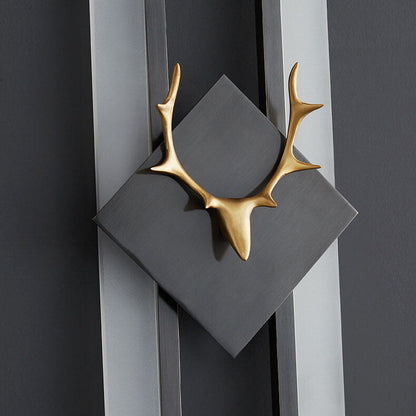 Rectangular Antler Full Copper LED Wall Sconce Lamp
