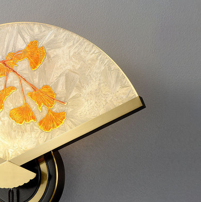 Chinese Copper Magnesium Acrylic LED Wall Sconce Lamp