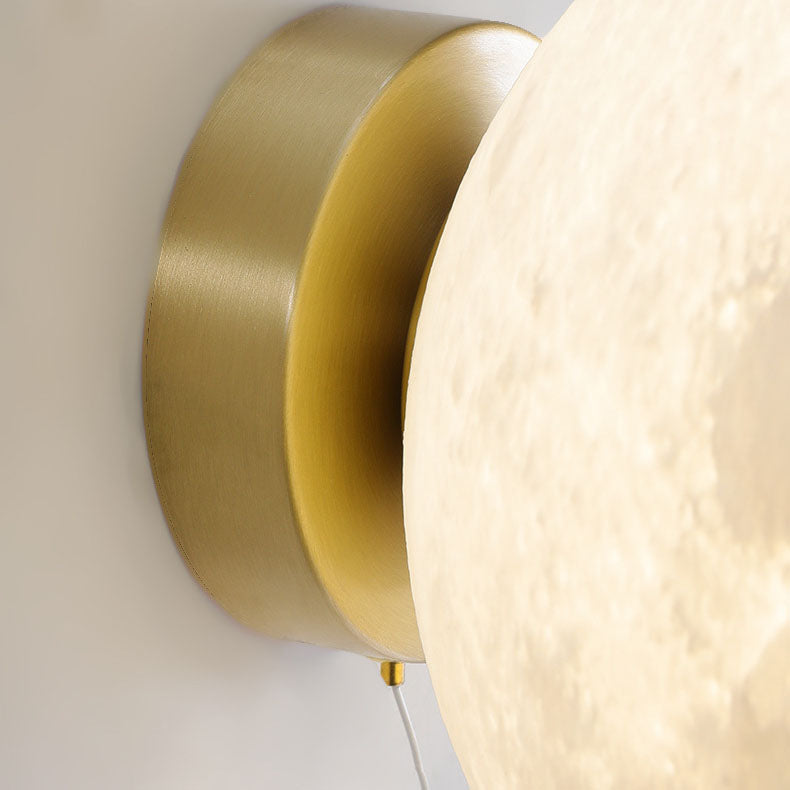 3D Moon Shade Resin Astronaut 1-Light Wall Sconce Lamp