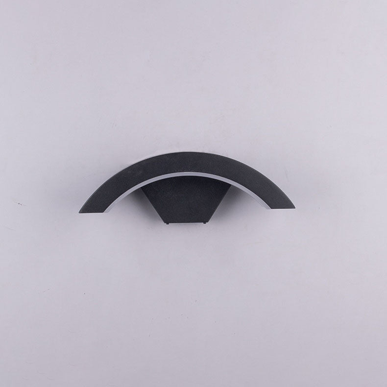 Waterproof Sensor Aluminum Moon Shape LED Wall Sconce Lamp