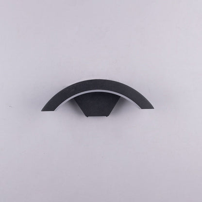 Waterproof Sensor Aluminum Moon Shape LED Wall Sconce Lamp