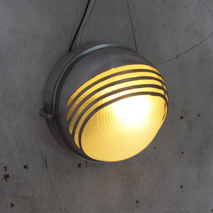 Glass Zinc Alloy Half Round 1-Light Wall Sconce Lamp