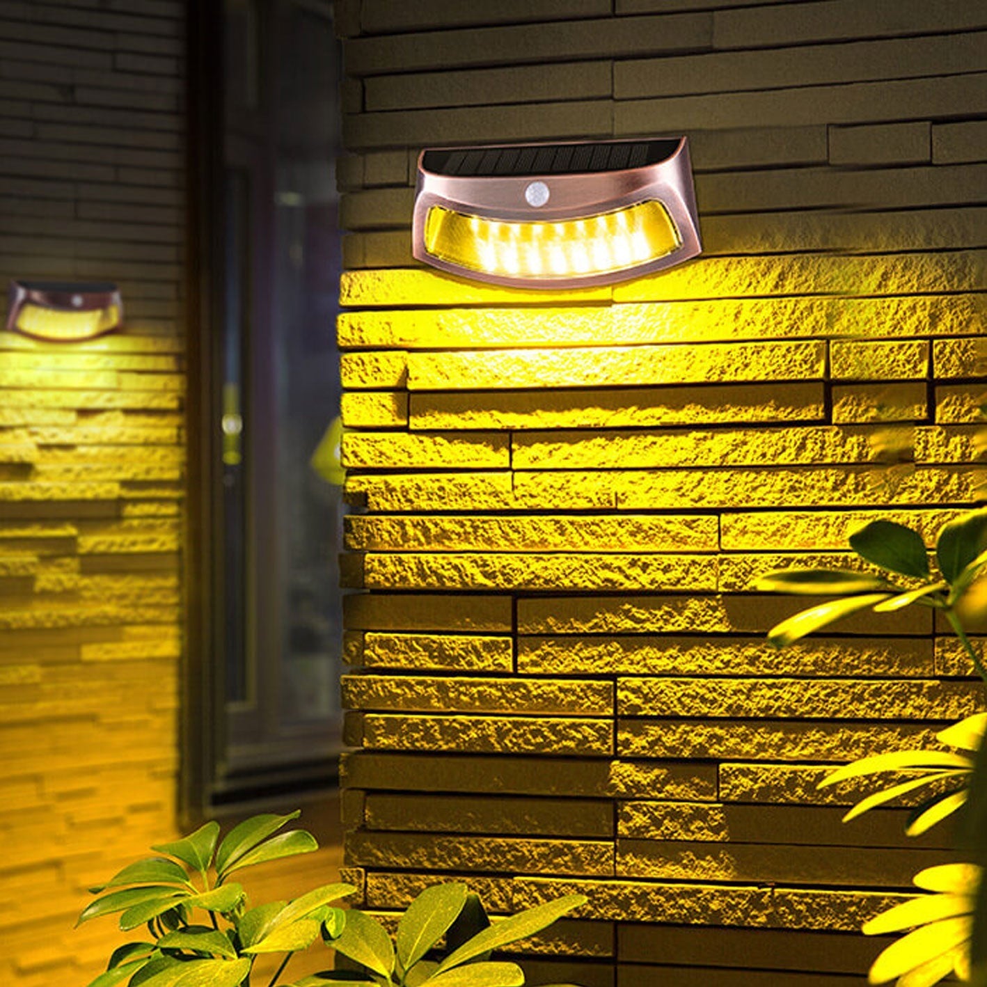 Solar Outdoor Waterproof Patio LED Wall Sconce Lamp