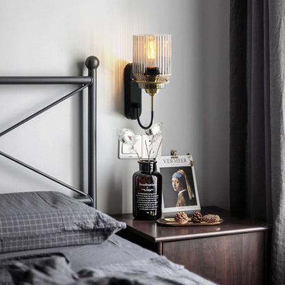 Modern Luxury Cylinder Iron Glass 1-Light