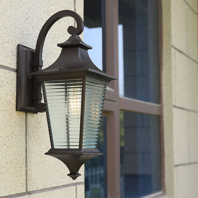Square Aluminum Outdoor Waterproof 1-Light Wall Sconce Lamp