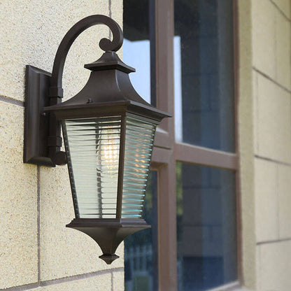 Square Aluminum Outdoor Waterproof 1-Light Wall Sconce Lamp
