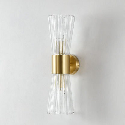 Ribbed Up And Down Luminous 2-Light Wall Sconce Lamp