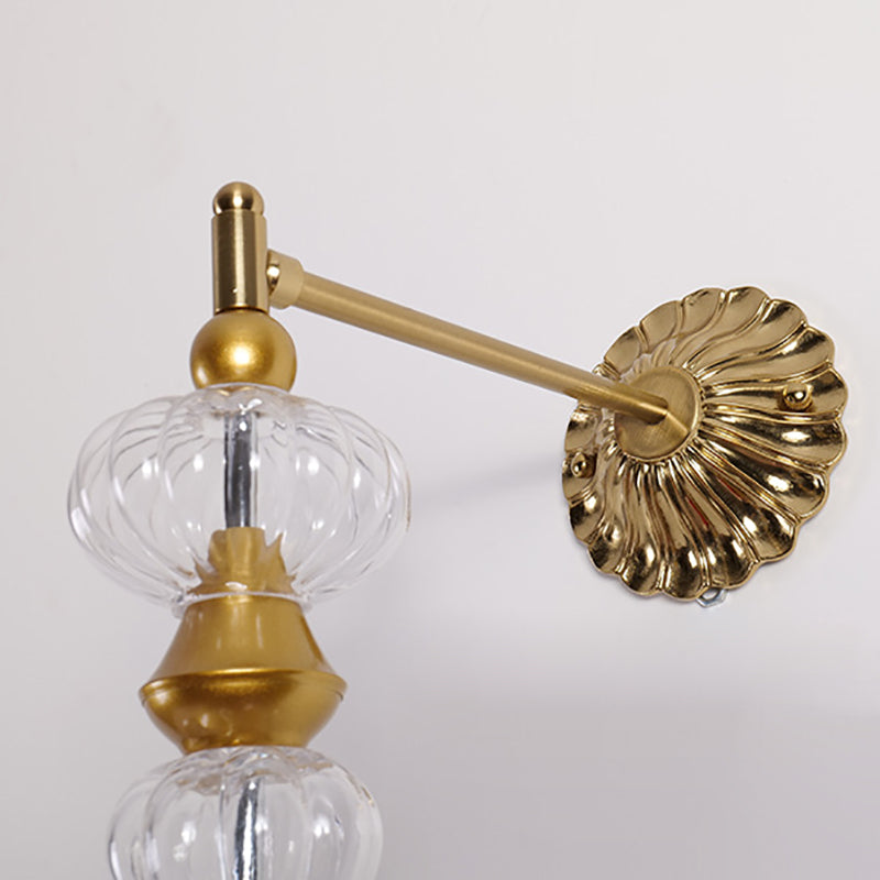 Iron Glass Skeletonized Ball 1-Light Wall Sconce Lamp