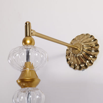 Iron Glass Skeletonized Ball 1-Light Wall Sconce Lamp