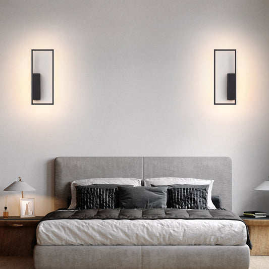 Rectangle Line Iron Silicone LED Wall Sconce Lamp