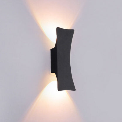 Rectangular Curved LED Outdoor Waterproof Wall Sconce Lamp