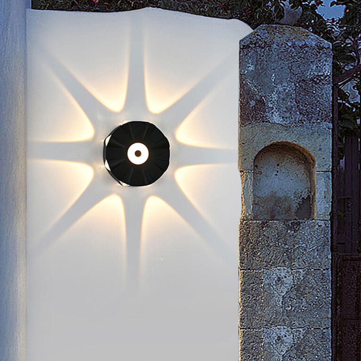 Round Aluminum Outdoor Waterproof LED Wall Sconce Lamp