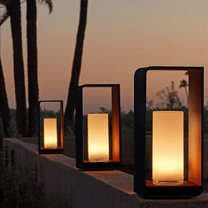 Modern Square Stainless LED Outdoor Lawn Landscape Light