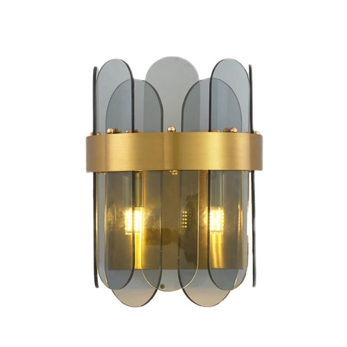 Light Glass Combination Design 2-Light Wall Sconce Lamp