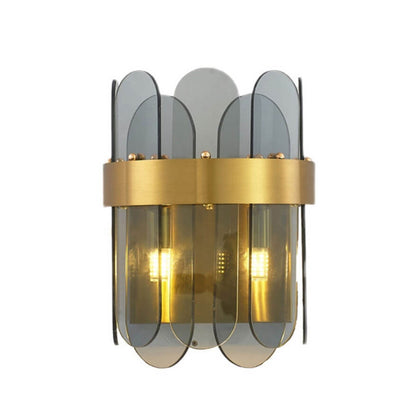 Light Glass Combination Design 2-Light Wall Sconce Lamp