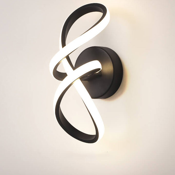 Nordic Twisted Line Shape Aluminum LED Wall Sconce Lamp