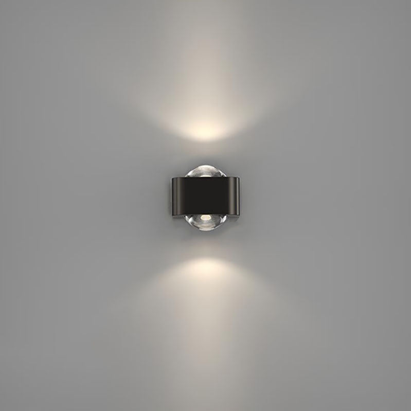 Copper Cuboid Up And Down Luminous LED Wall Sconce Lamp