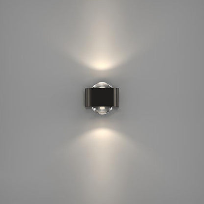 Copper Cuboid Up And Down Luminous LED Wall Sconce Lamp
