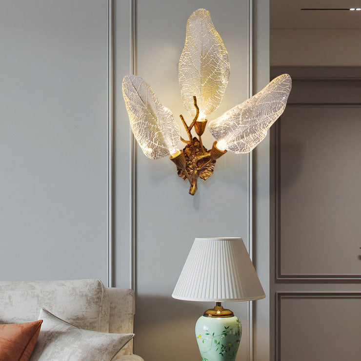Light Luxury All-Copper Resin 2/3-Light Wall Sconce Lamp