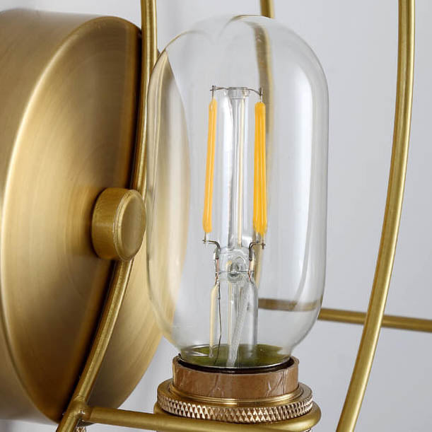 Modern Mid-Century Moon Copper 1-Light Wall Sconce Lamp