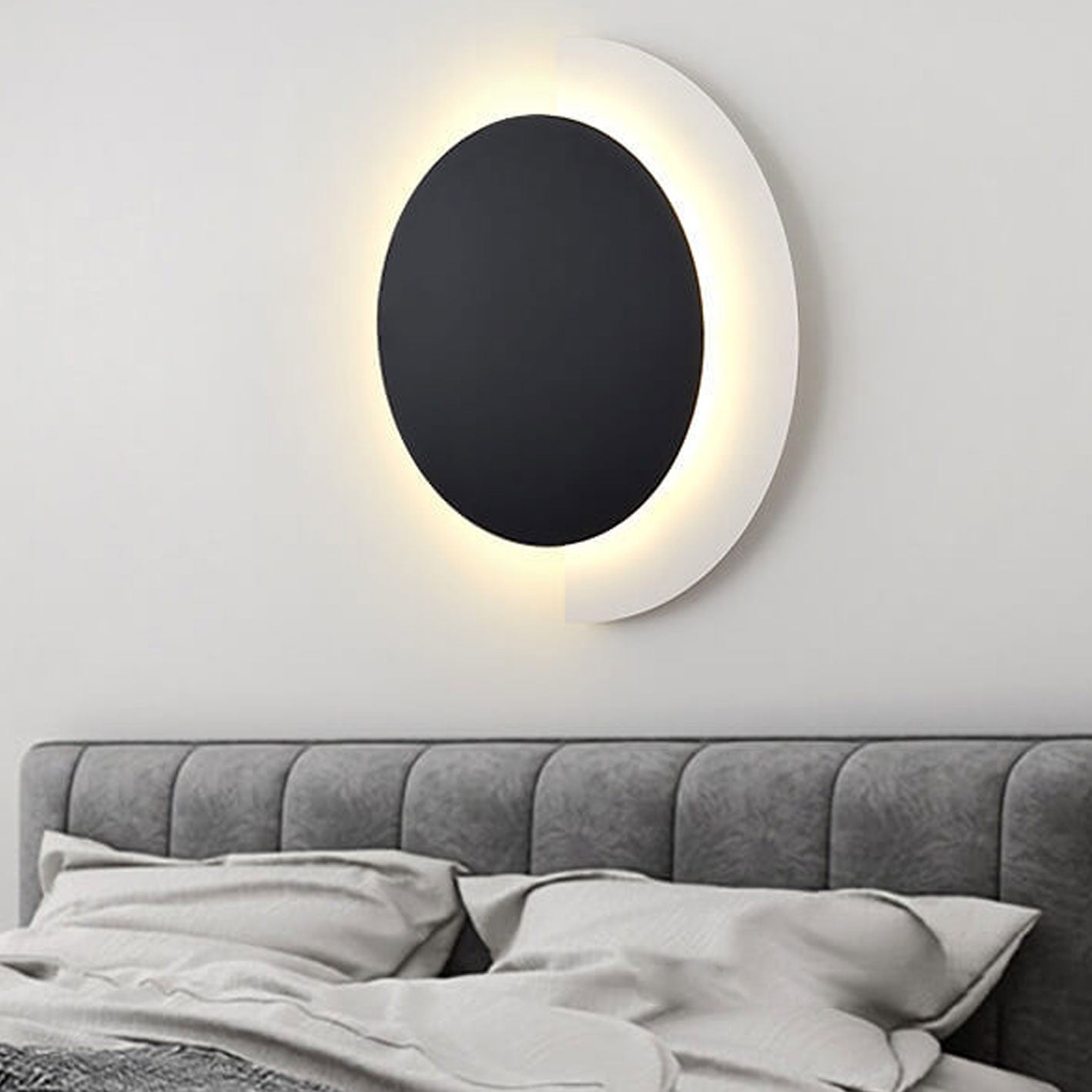 Solid Color Wrought Iron Acrylic LED Wall Sconce Lamp