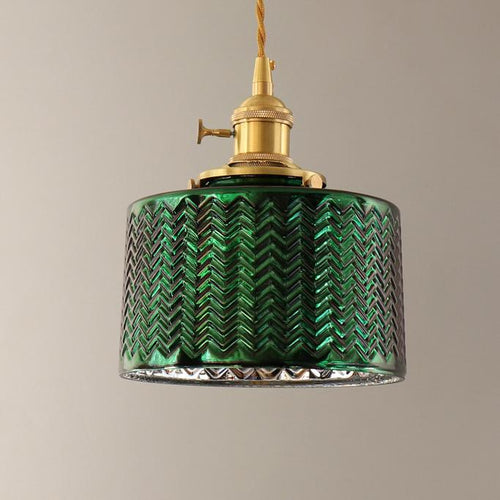 Nordic Vintage Green Brass Glass 1/2/3 Light Island Light Chandelier