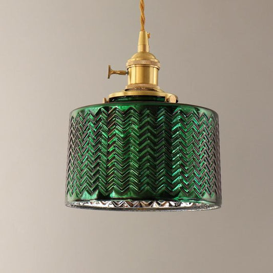 Nordic Vintage Green Brass Glass 1/2/3 Light Island Light Chandelier