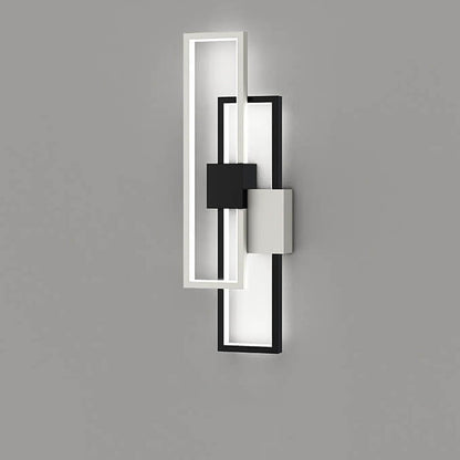 Minimalist Square Frame Iron Silicone LED Wall Sconce Lamp