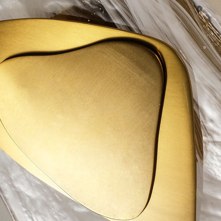 Irregular Oval Hardware Glass LED Wall Sconce Lamp