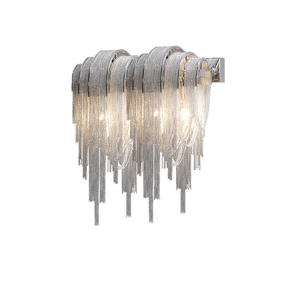 Iron Aluminum Tassel Chain 2/4 Light Wall Sconce Lamp