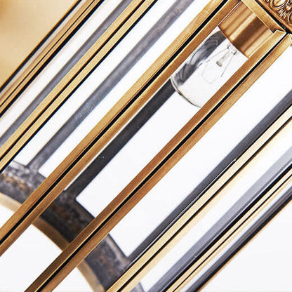 Copper Glass Tubular Shade 1/3-Light Wall Sconce Lamp