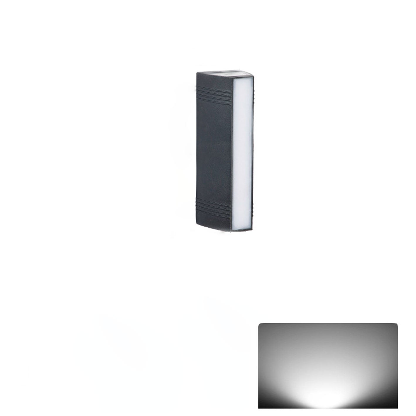 Rectangular and Down Luminous LED Outdoor Wall Sconce Lamp