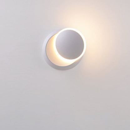 Minimalist Round Rotatable Aluminum PC LED Wall Sconce Lamp