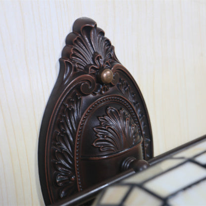 Tiffany Alloy Iron Stained Glass 1-Light Wall Sconce Lamp