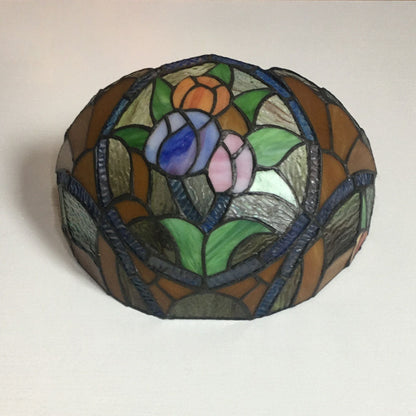 Tiffany Flower Dragonfly 1-Light Wall Sconce Lamp