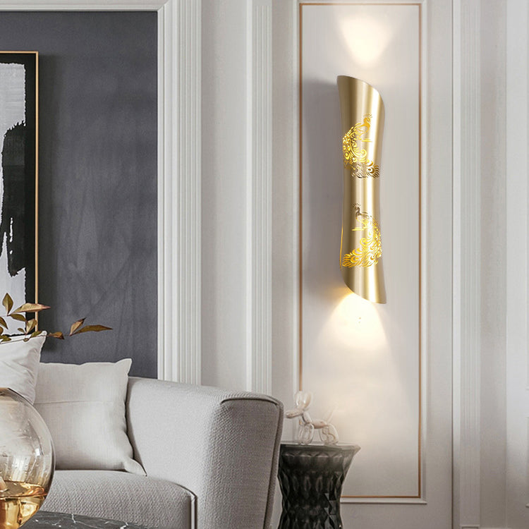 Long Tube Stainless Steel 2-Light Wall Sconce Lamp