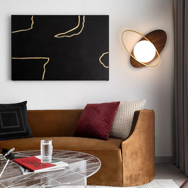 Glass Staggered Overlap Design 1-Light Wall Sconce Lamp
