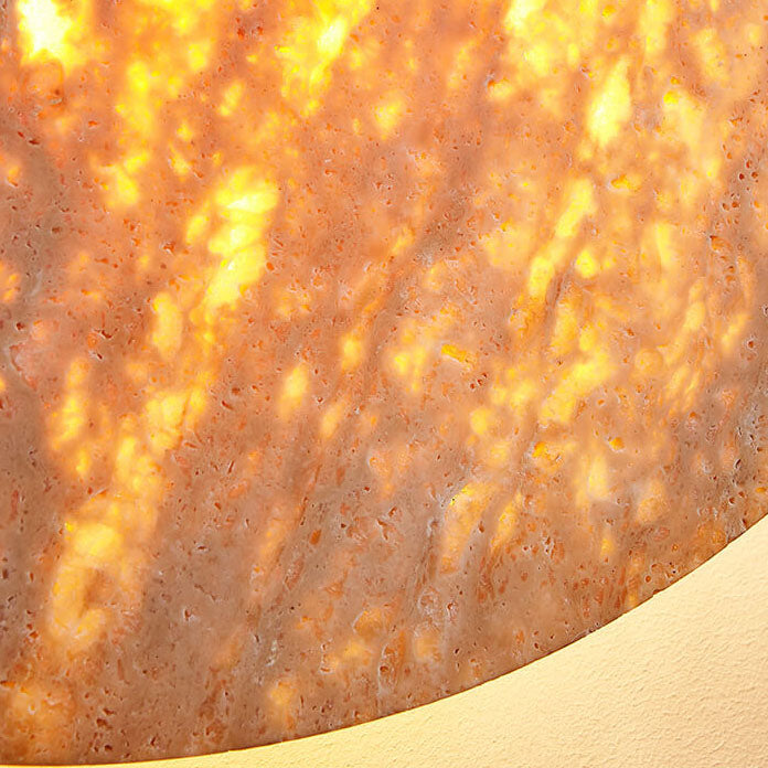Creative Round Yellow Travertine LED Wall Sconce Lamp