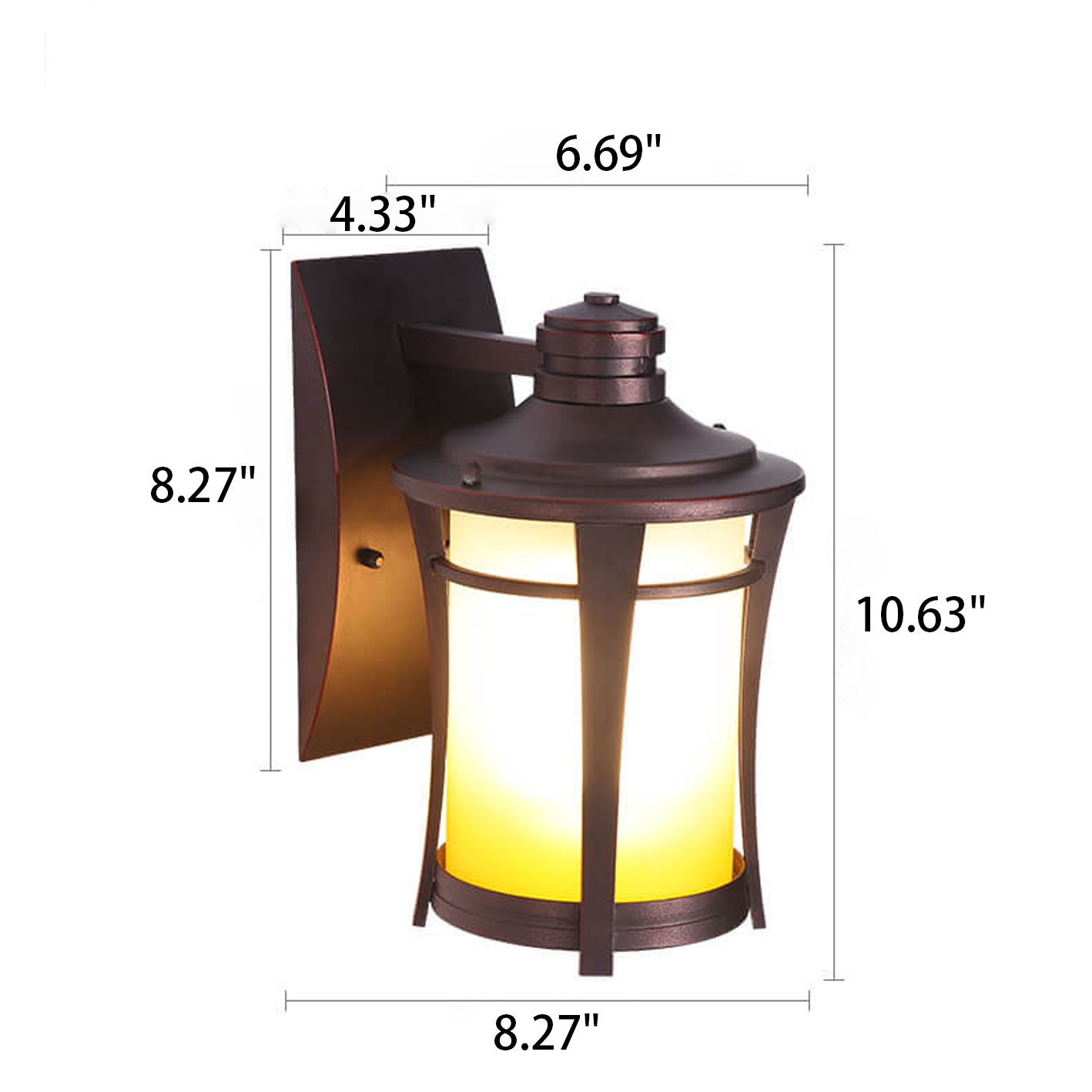 Wrought Iron Outdoor Waterproof 1-Light Wall Sconce Lamp