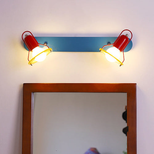 Childlike Iron 2-Light Mirror Front Wall Sconce Lamp