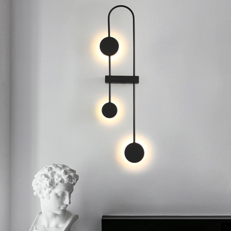 Nordic Round Geometric Metal Acrylic LED Wall Sconce Lamp