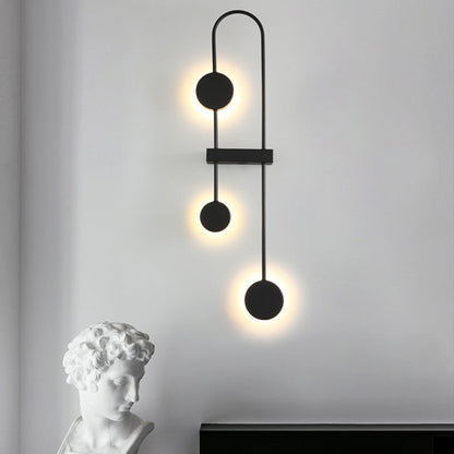 Nordic Round Geometric Metal Acrylic LED Wall Sconce Lamp