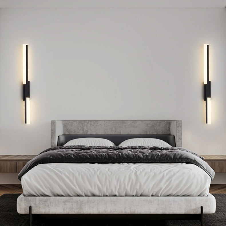 Minimalist Vertical Bar Acrylic Iron LED Wall Sconce Lamp