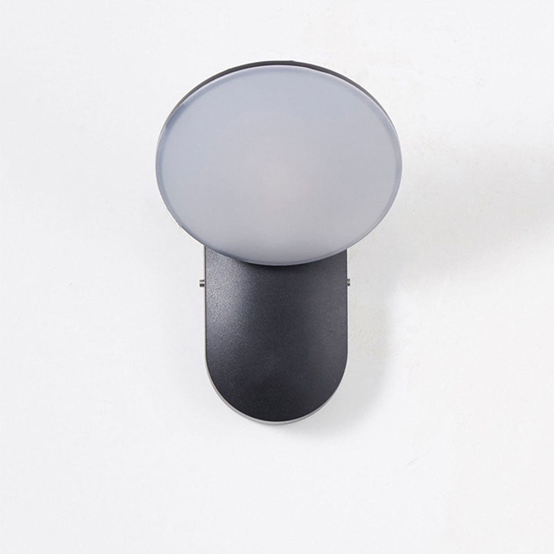 Waterproof Aluminum PC Round Shade LED Wall Sconce Lamp