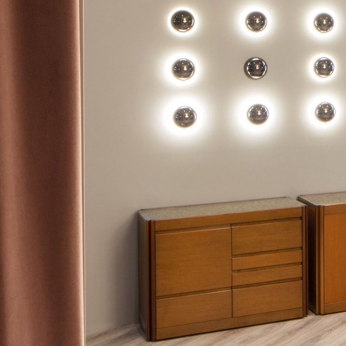 Simplicity Meteorite Semicircle Metal LED Wall Sconce Lamp
