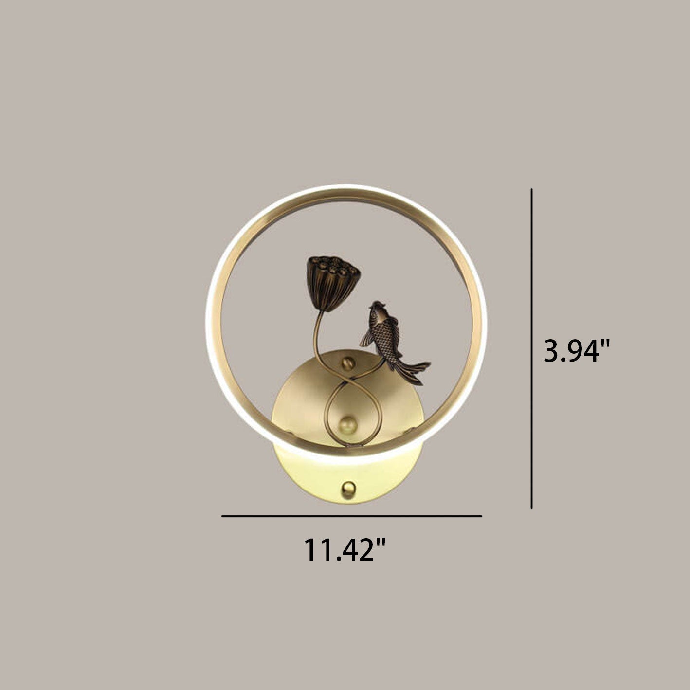 Chinese Lotus Pond Landscape Design LED Wall Sconce Lamp