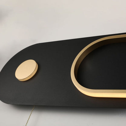 Modern Minimalist Oval Iron Acrylic LED Wall Sconce Lamp